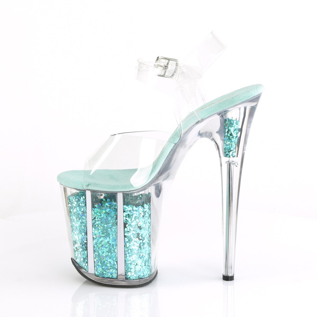 Pleaser Flamingo-808GF C/TURMCG - Clear High-Platform Sandals