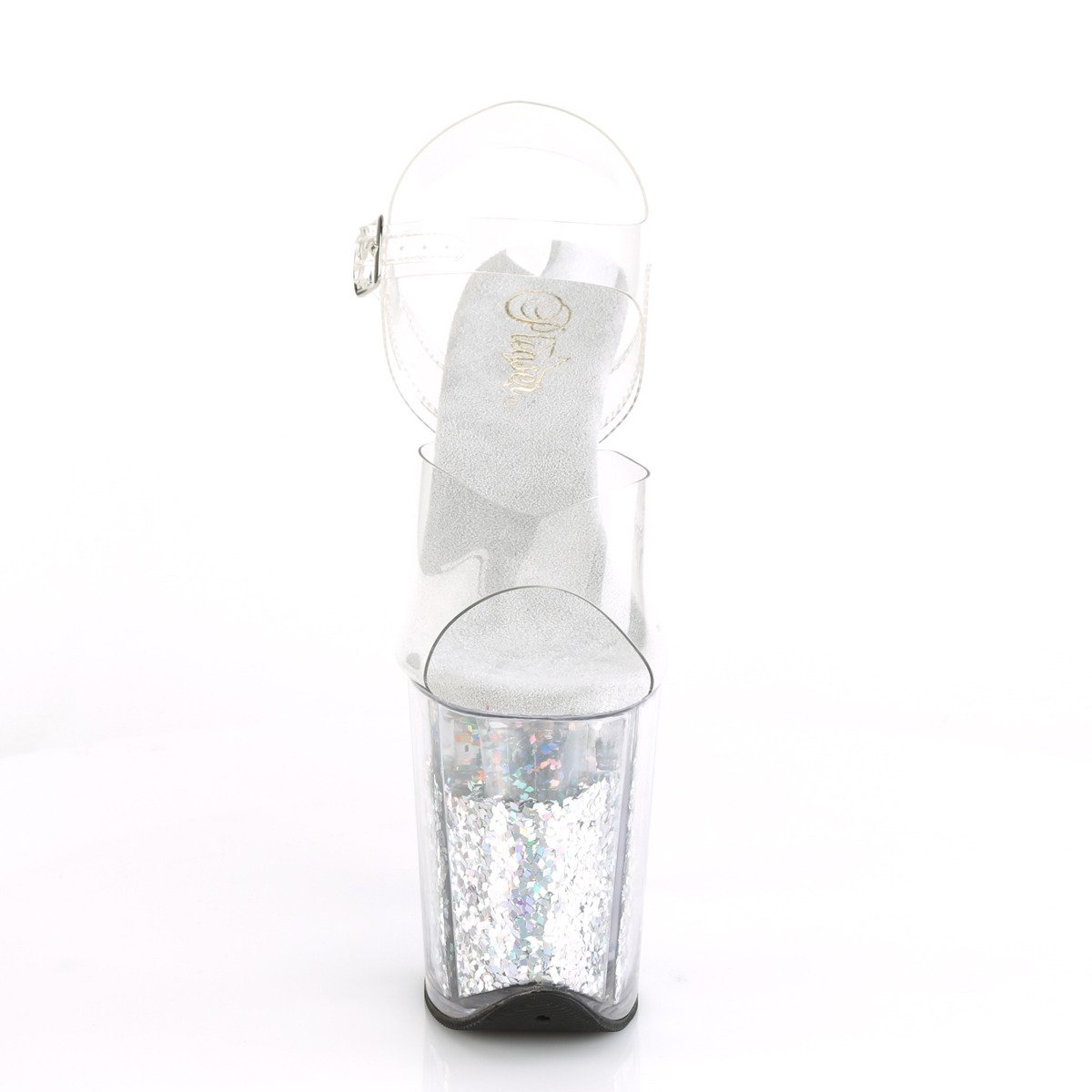 Pleaser Flamingo-808GF C/SMCG - Clear High-Platform Sandals