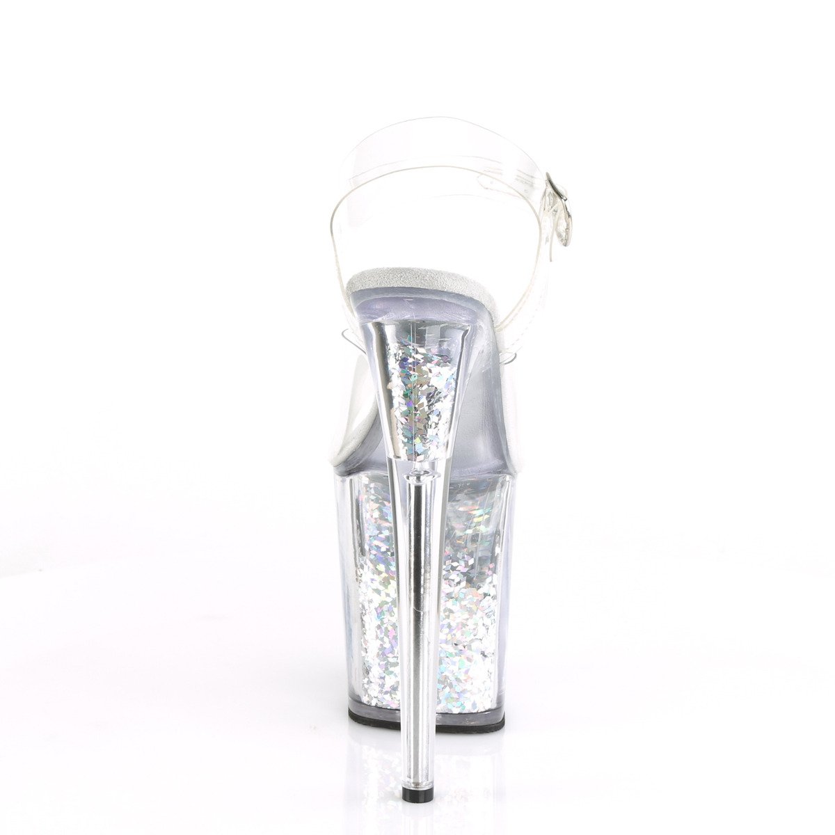 Pleaser Flamingo-808GF C/SMCG - Clear High-Platform Sandals