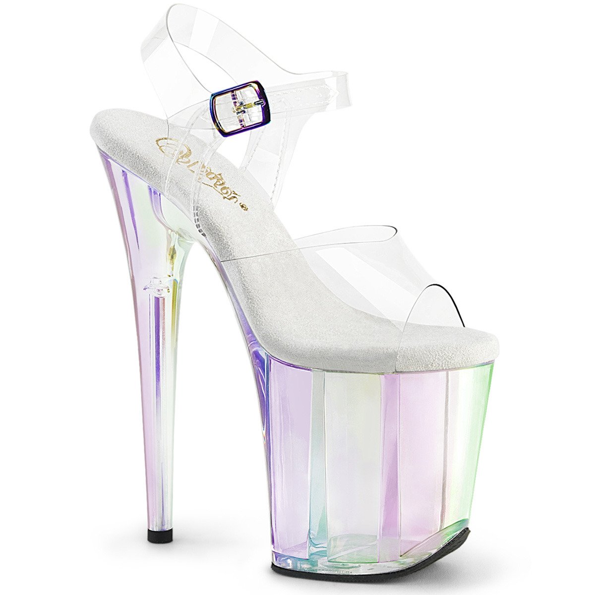 Pleaser Flamingo-808HT C/HG - Clear High-Platform Sandals
