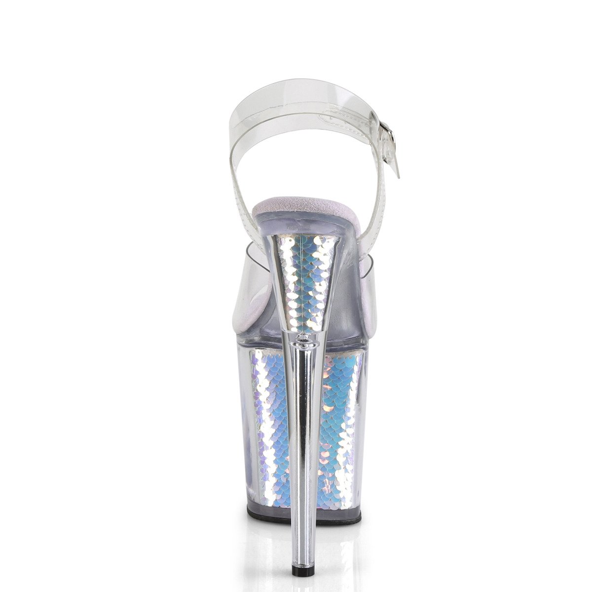 Pleaser Flamingo-808MC C/LVHG - Clear High-Platform Sandals