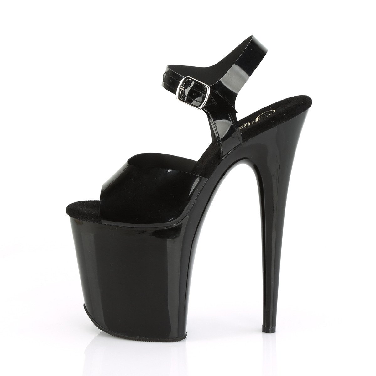 Pleaser Flamingo-808N BTPU/M - Black High-Platform Sandals