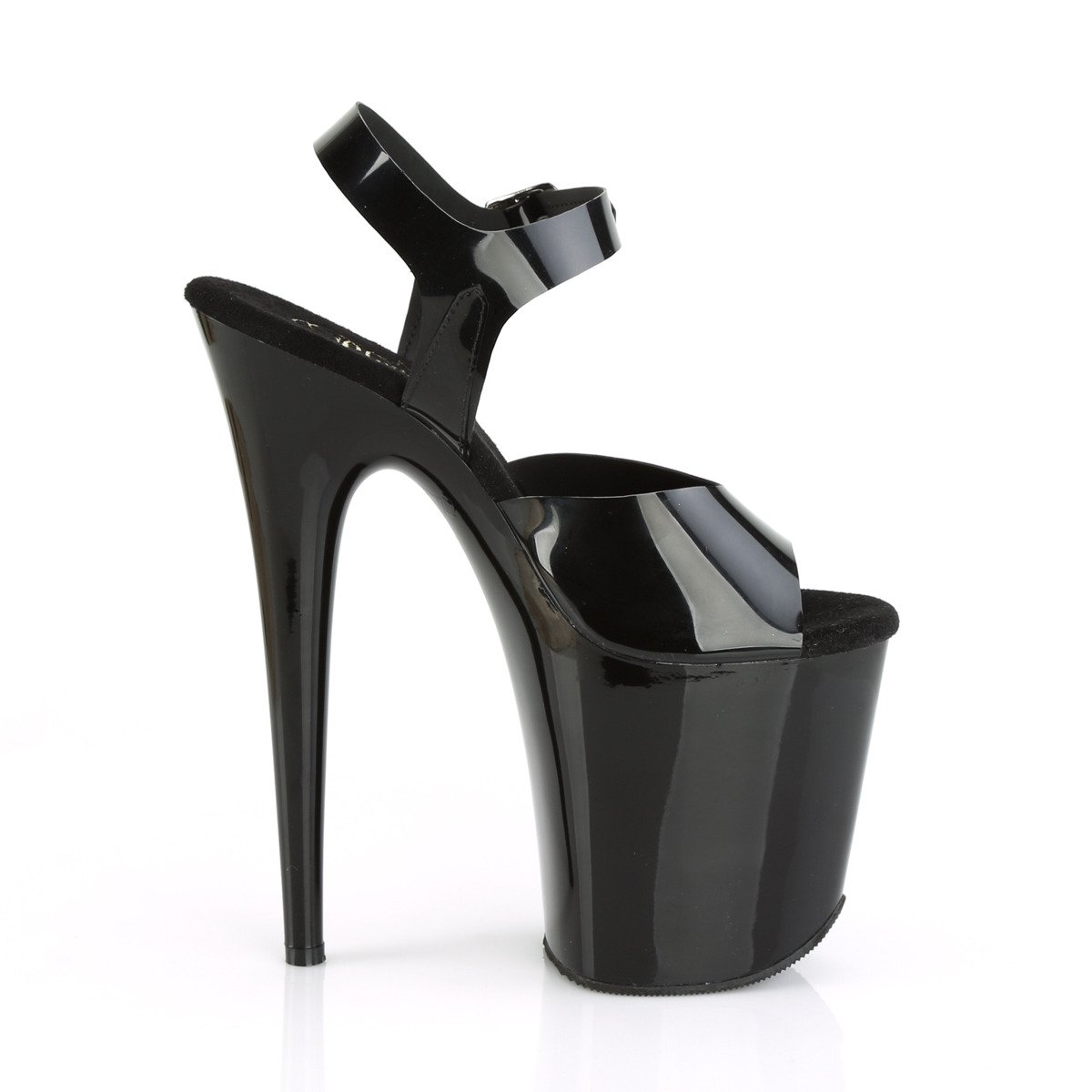 Pleaser Flamingo-808N BTPU/M - Black High-Platform Sandals