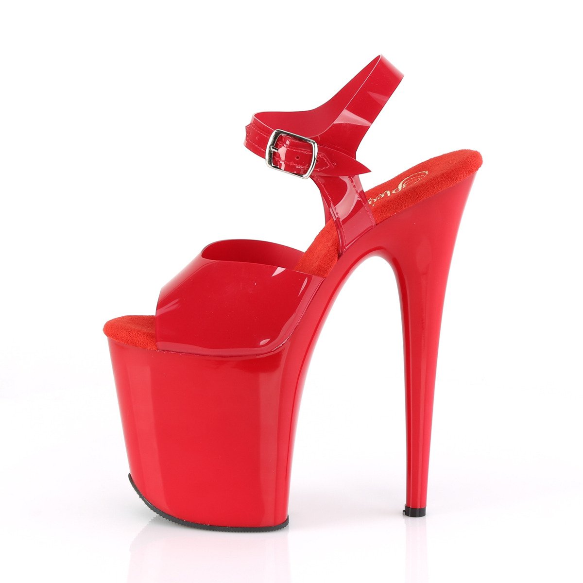 Pleaser Flamingo-808N RTPU/M - Red High-Platform Sandals