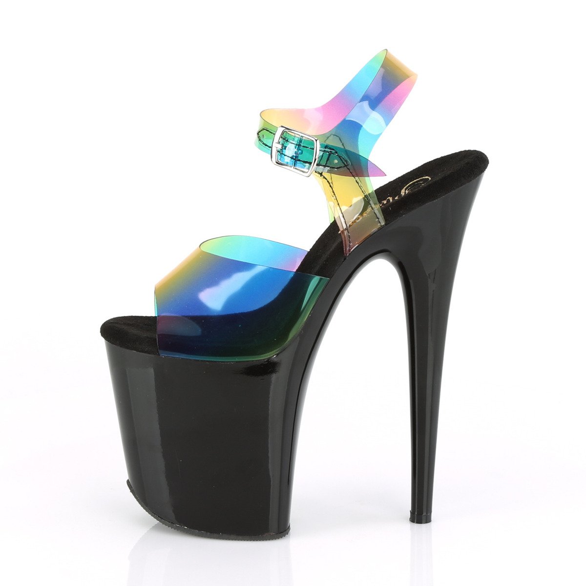 Pleaser Flamingo-808RB RBOWPVC/B - Multicolour High-Platform Sandals