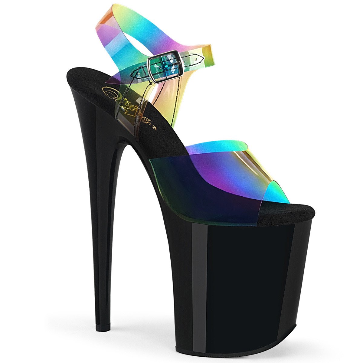 Pleaser Flamingo-808RB RBOWPVC/B - Multicolour High-Platform Sandals