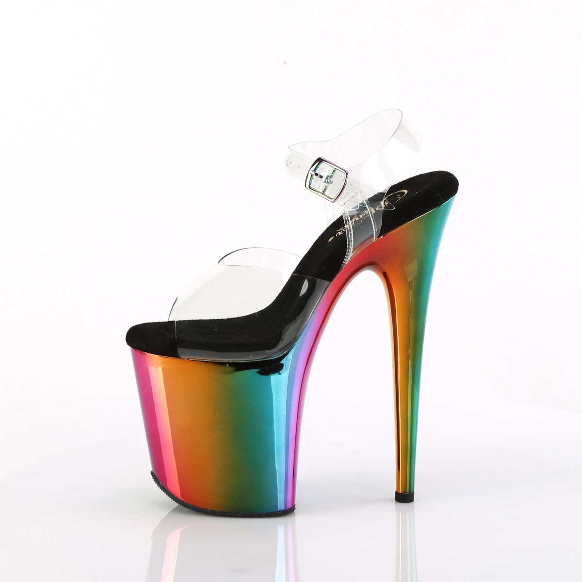 Pleaser Flamingo-808RC C/RBOWCH - Clear High-Platform Sandals