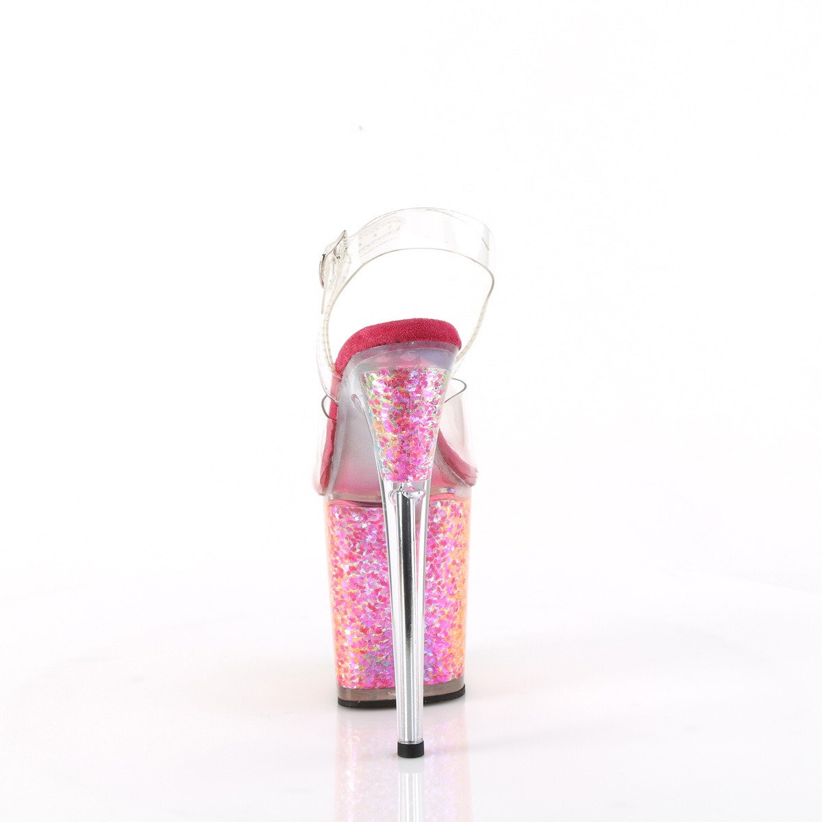Pleaser Flamingo-808RG-02 C/RBOWG - Clear High-Platform Sandals