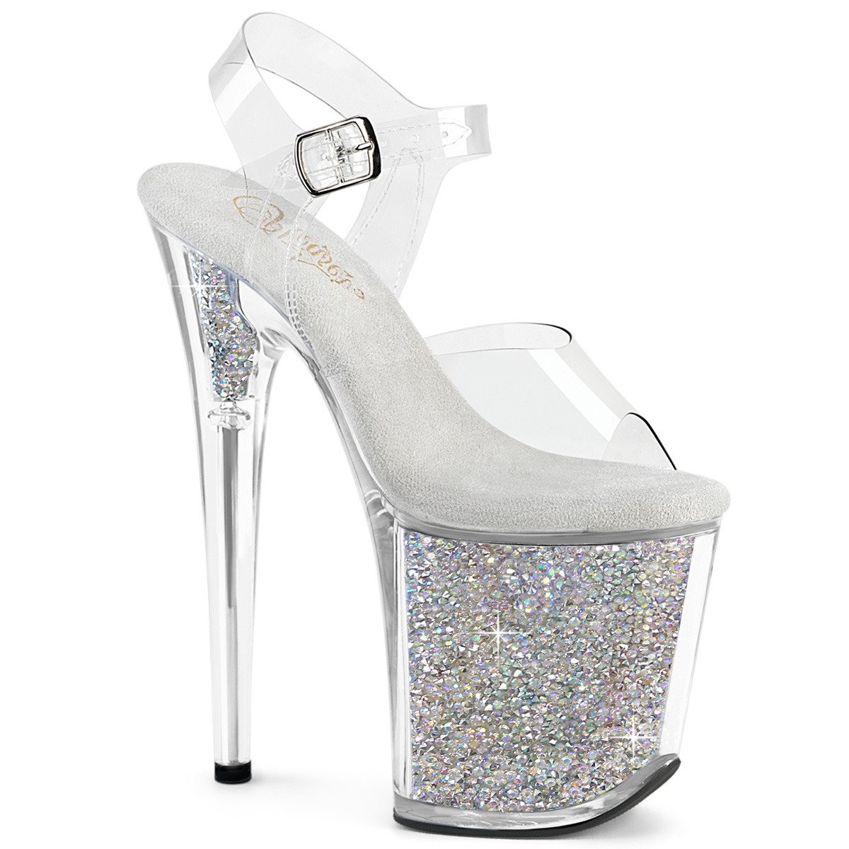 Pleaser Flamingo-808RSI C/C-SRS - Clear High-Platform Sandals