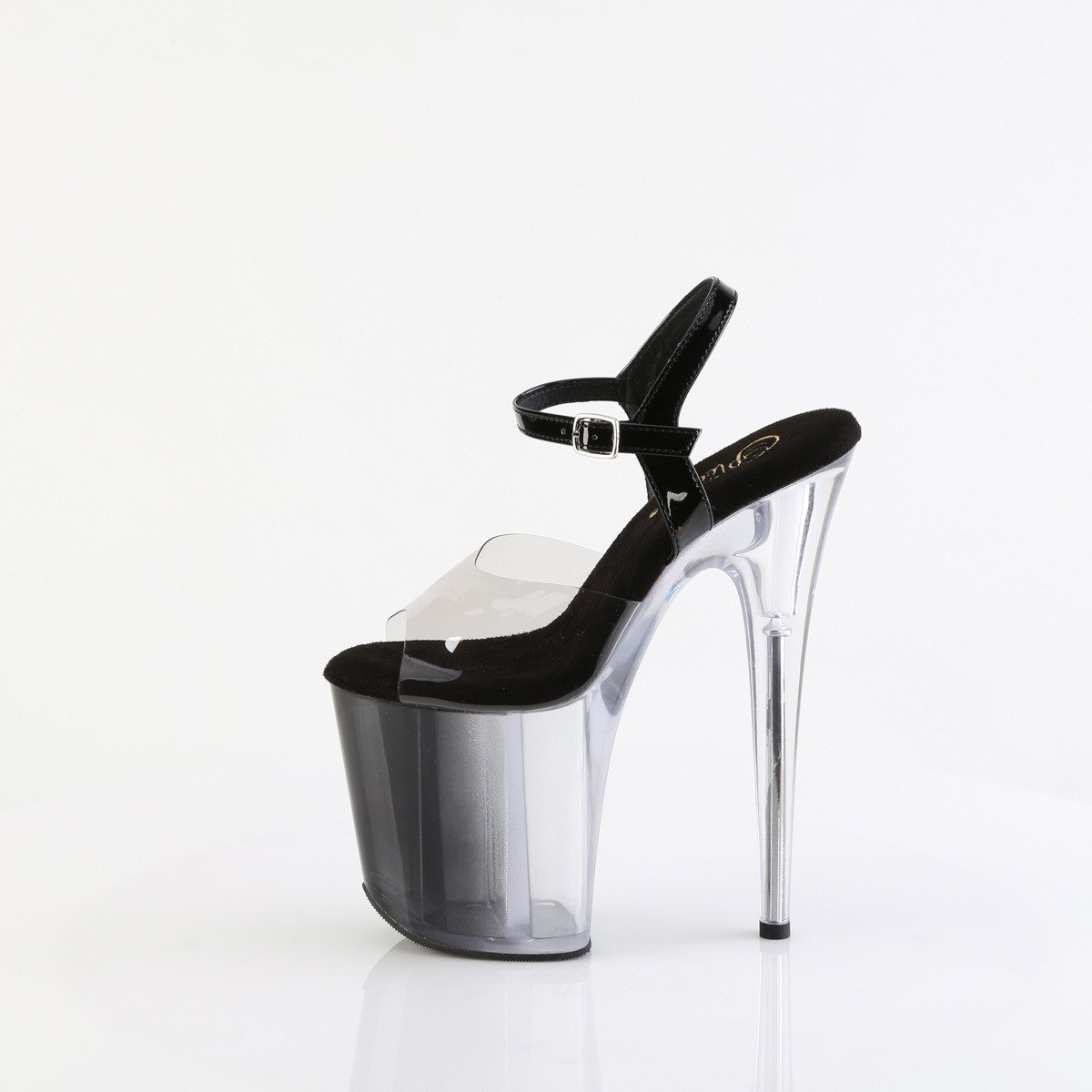 Pleaser Flamingo-808T-1 SK-B/B-C - Clear High-Platform Sandals