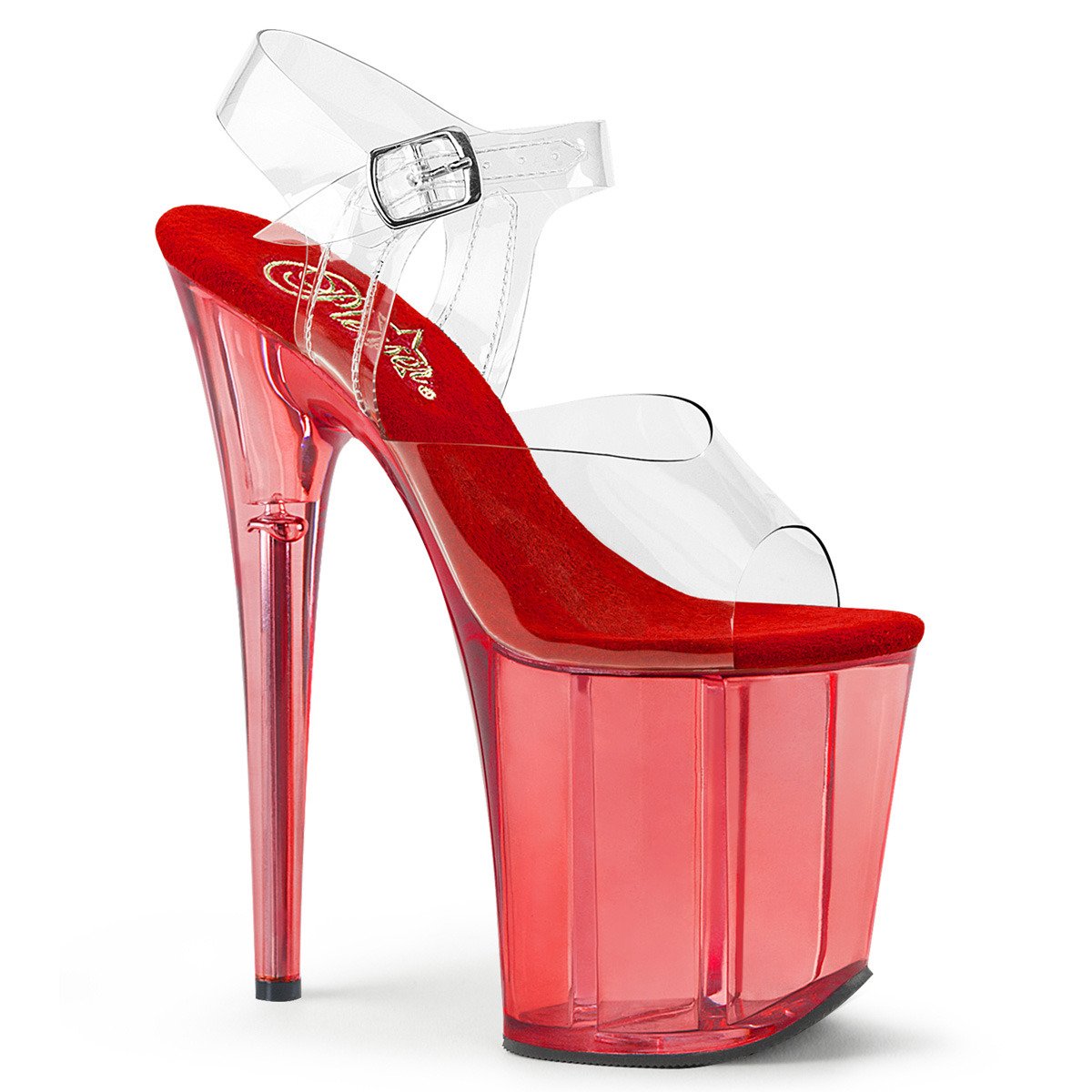 Pleaser Flamingo-808T C/R - Clear High-Platform Sandals