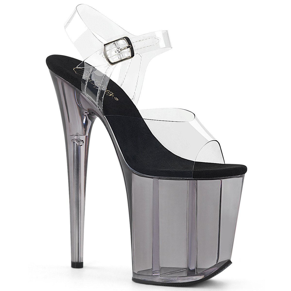 Pleaser Flamingo-808T C/SMK - Clear High-Platform Sandals