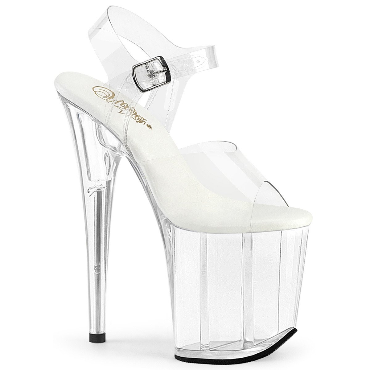 Pleaser Flamingo-808VL C/M - Clear High-Platform Sandals