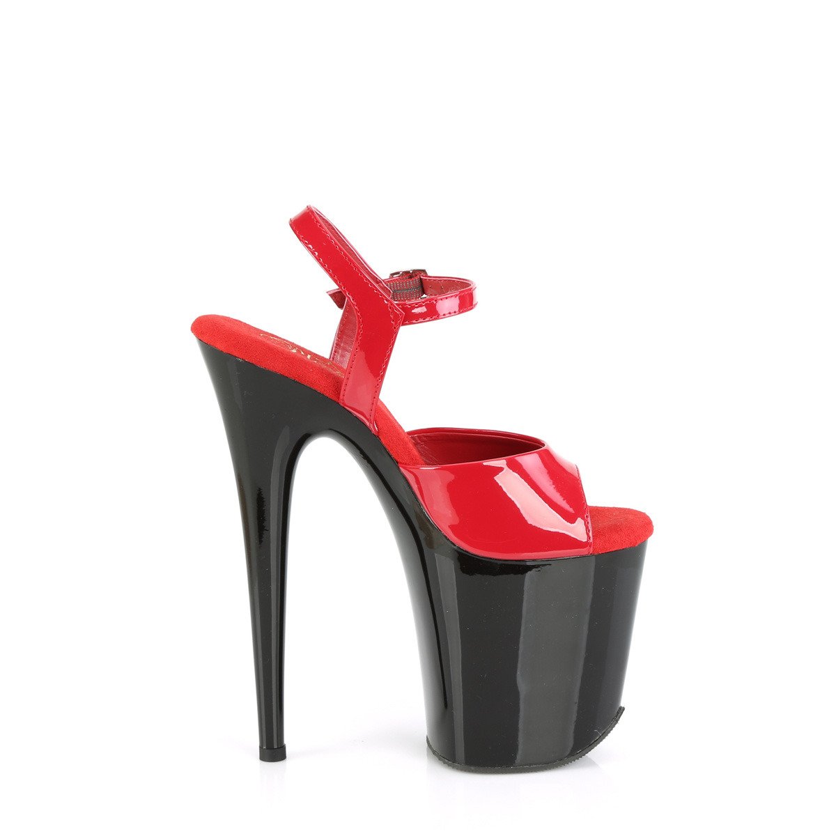Pleaser Flamingo-809 R/B - Shiny Red High-Platform Sandals