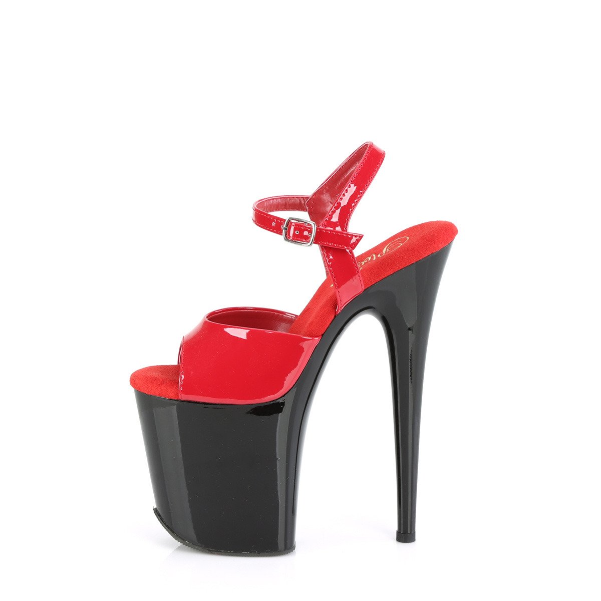 Pleaser Flamingo-809 R/B - Shiny Red High-Platform Sandals
