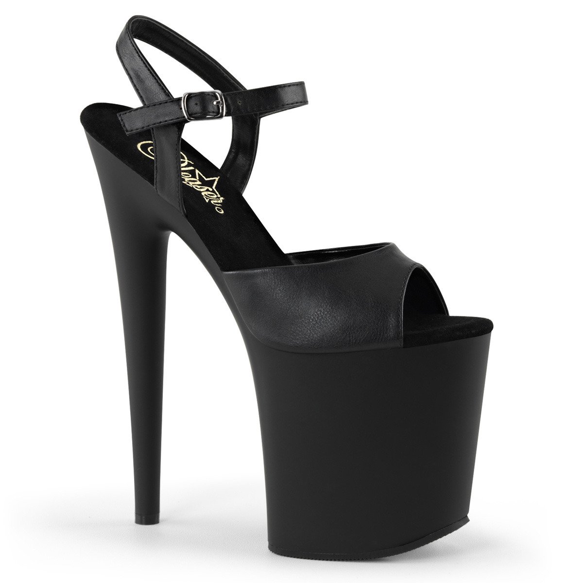 Pleaser Flamingo-809 BPU/M - Black High-Platform Sandals