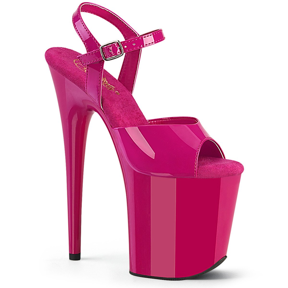 Pleaser Flamingo-809 HP/M - Shiny Pink High-Platform Sandals