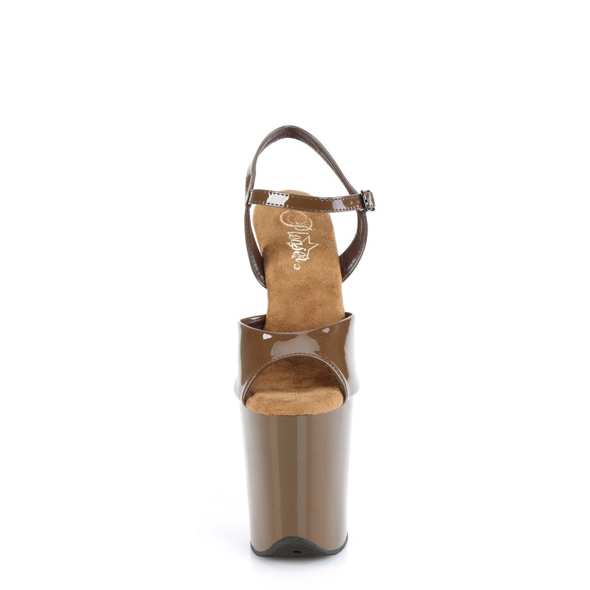 Pleaser Flamingo-809 MOC/M - Shiny Brown High-Platform Sandals