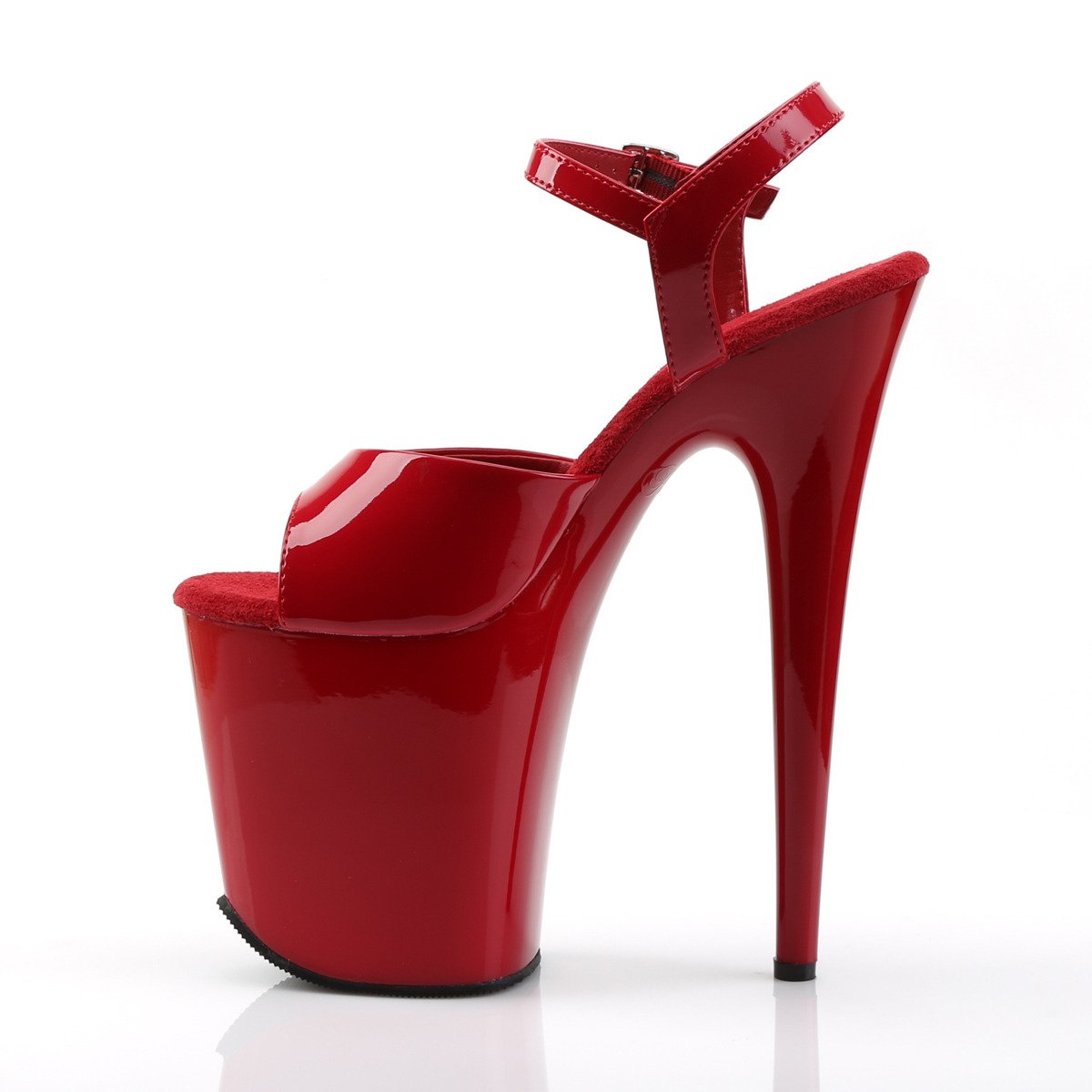 Pleaser Flamingo-809 R/M - Shiny Red High-Platform Sandals