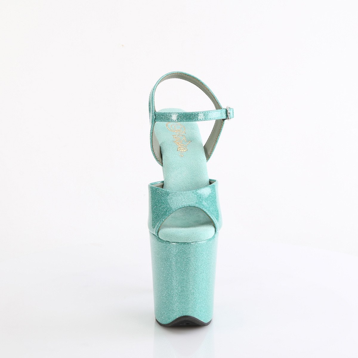 Pleaser Flamingo-809GP AQG/M - Shiny Turquoise High-Platform Sandals