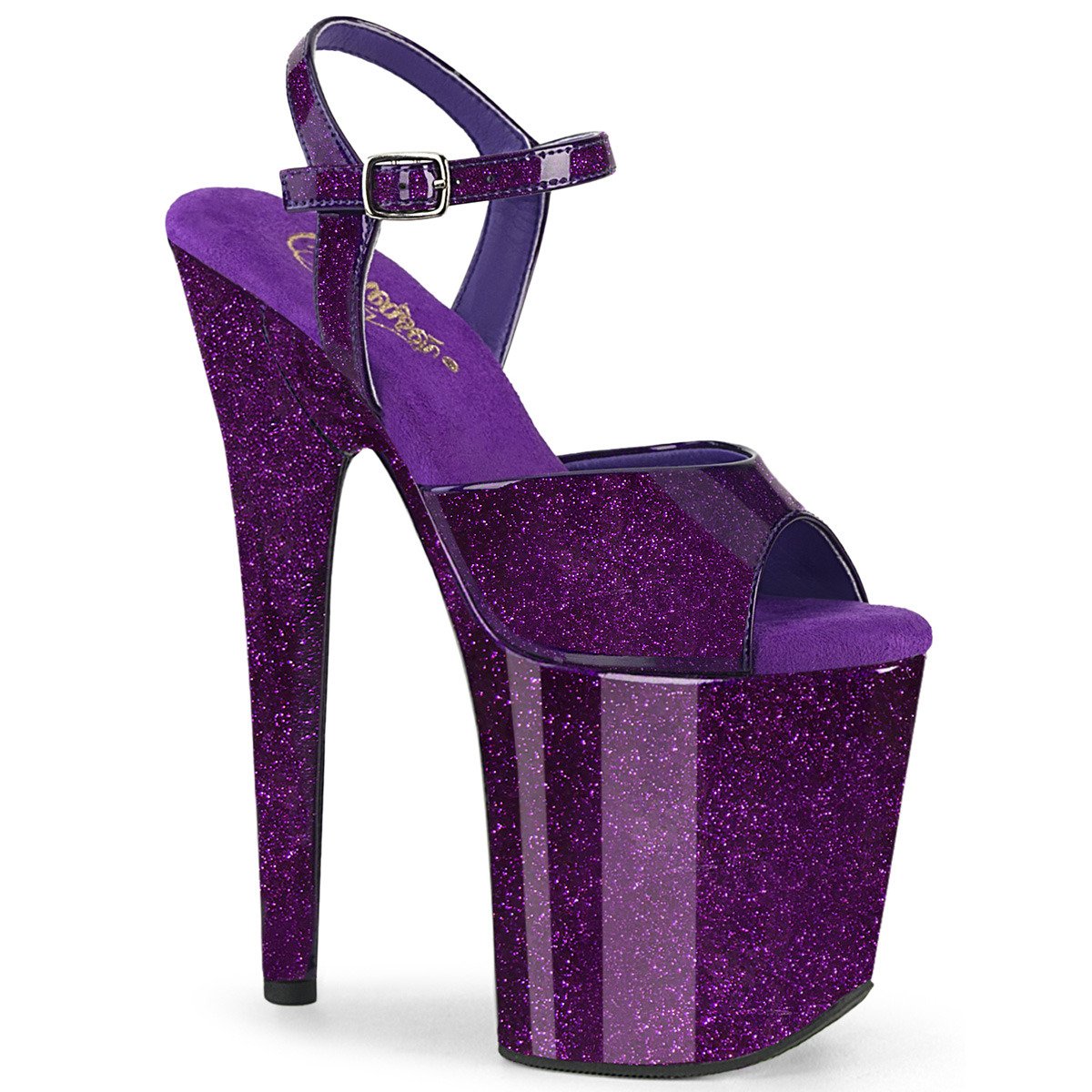 Pleaser Flamingo-809GP PPG/M - Shiny Violet High-Platform Sandals