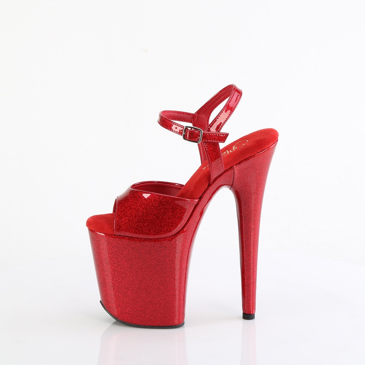 Pleaser Flamingo-809GP RYRG/M - Shiny Red High-Platform Sandals