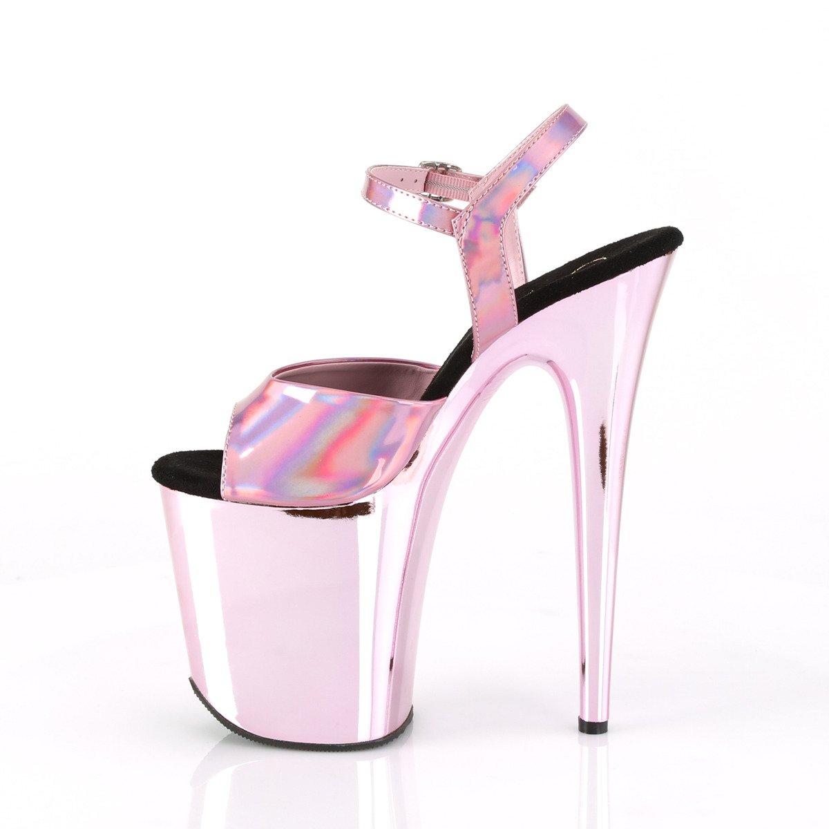 Pleaser Flamingo-809HG BPHG/BPCH - Shiny Pink High-Platform Sandals