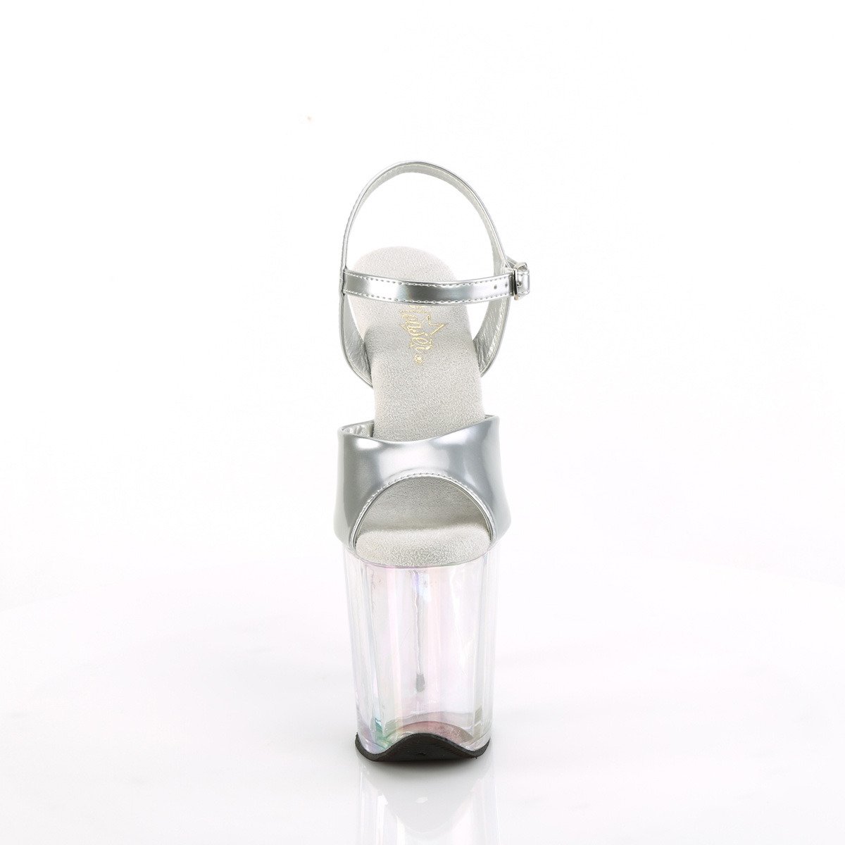 Pleaser Flamingo-809HT SHG/HG - Shiny Silver High-Platform Sandals