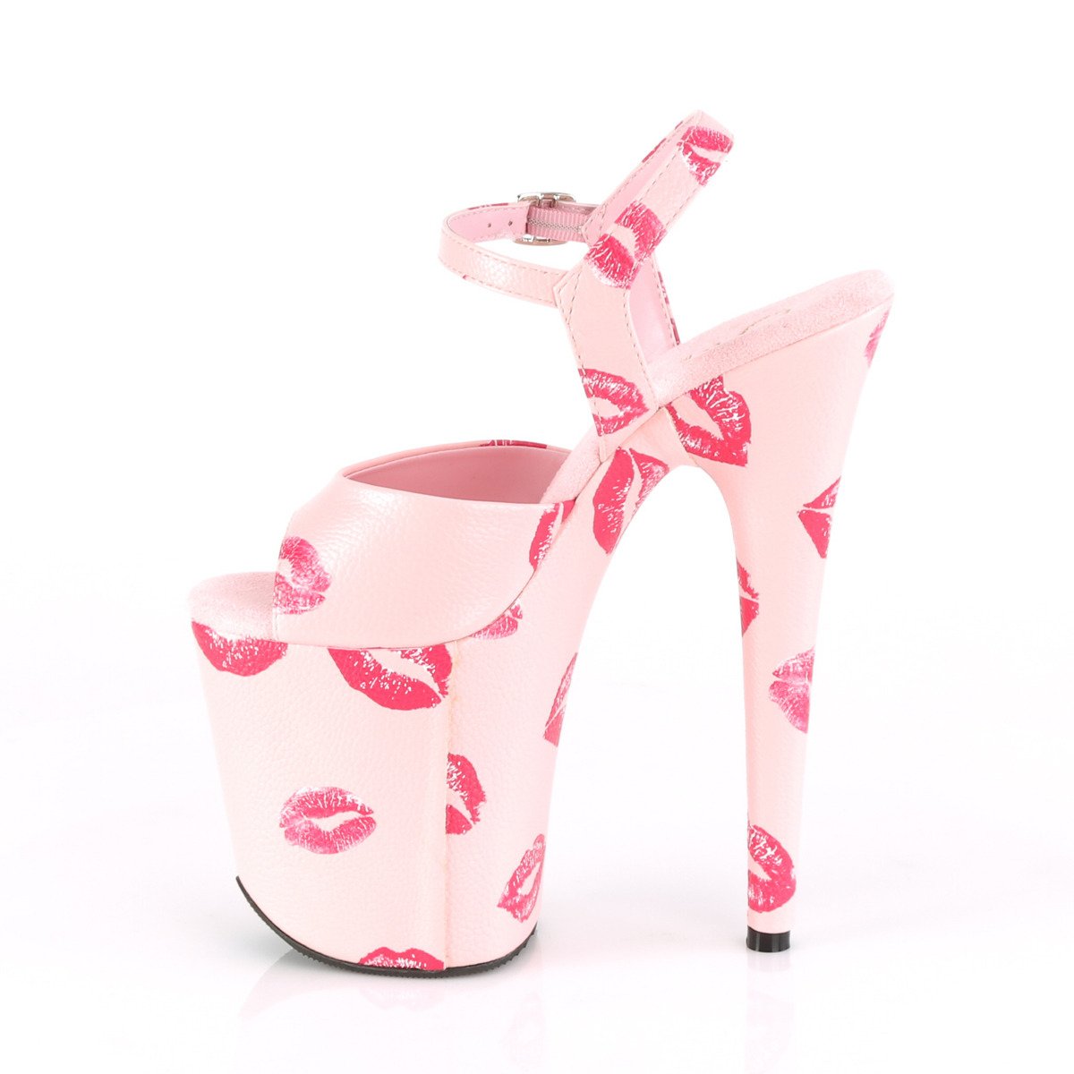 Pleaser Flamingo-809KISSES BPPU/M - Pink High-Platform Sandals