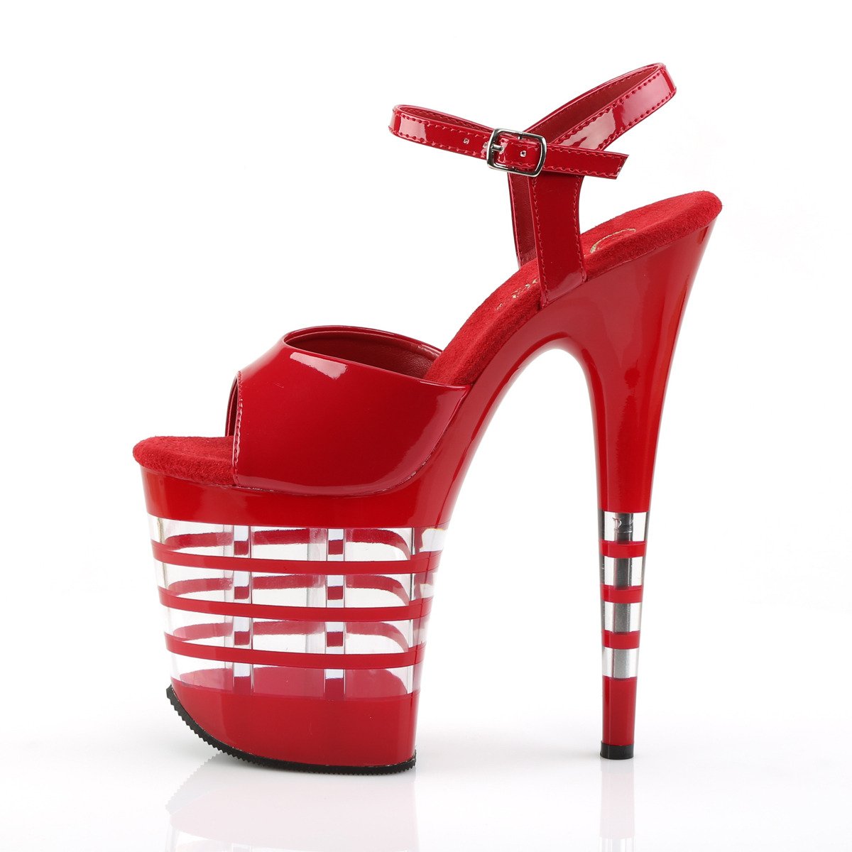 Pleaser Flamingo-809LN R/M - Shiny Red High-Platform Sandals