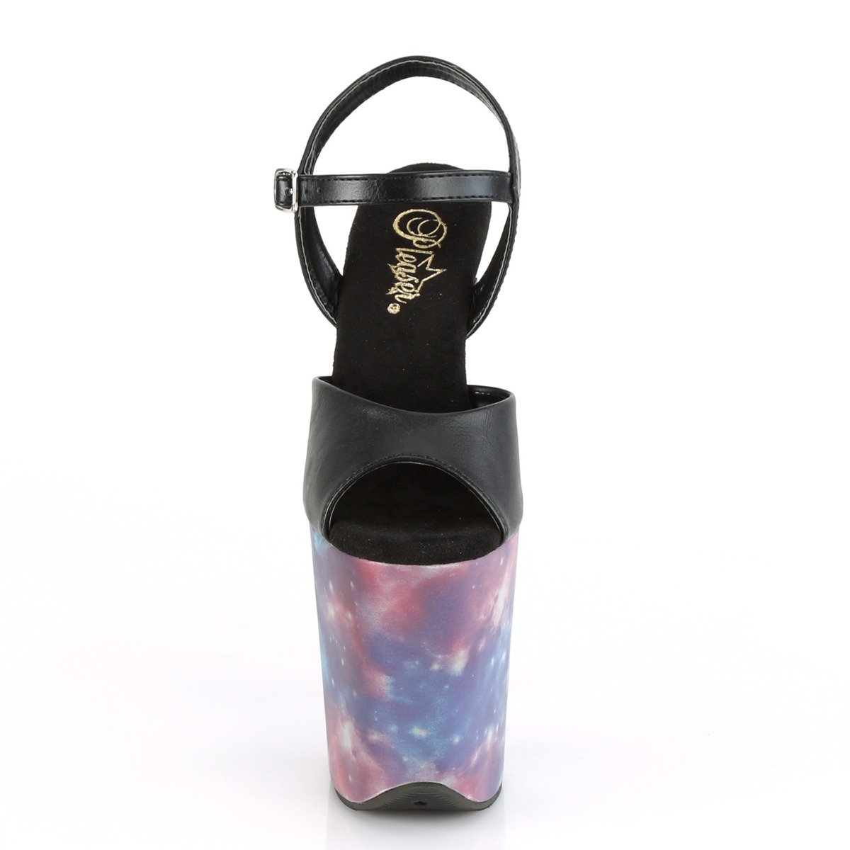 Pleaser Flamingo-809REFL BPU/PPBL - Black High-Platform Sandals