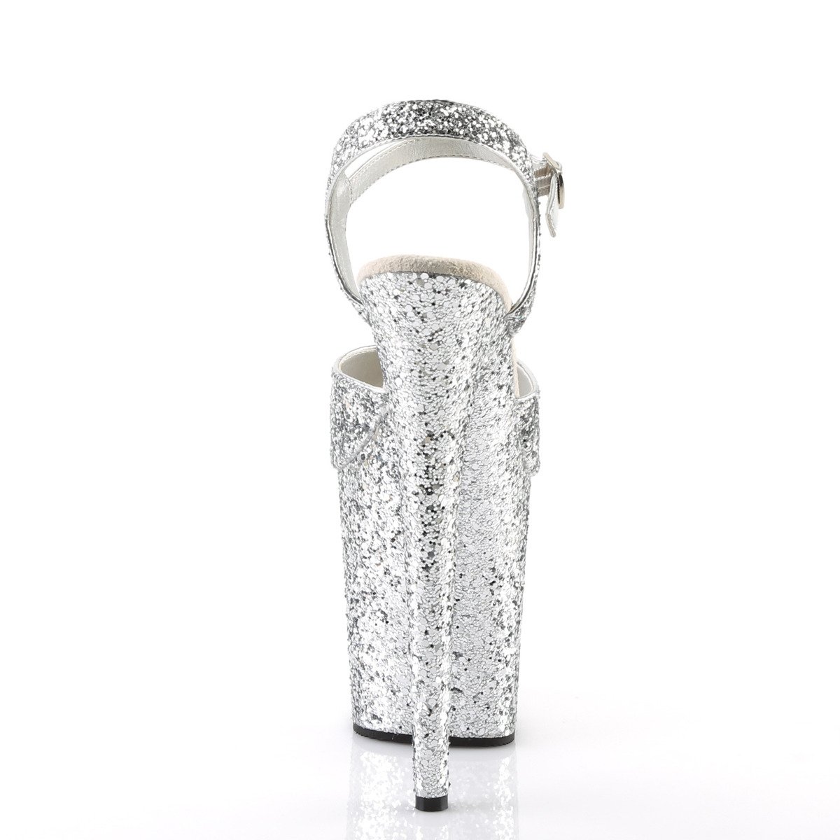 Pleaser Flamingo-810LG SG/M - Silver High-Platform Sandals