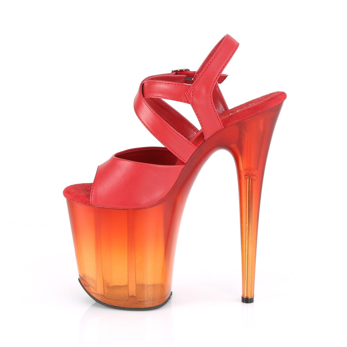 Pleaser Flamingo-822T RPU/M - Red High-Platform Sandals