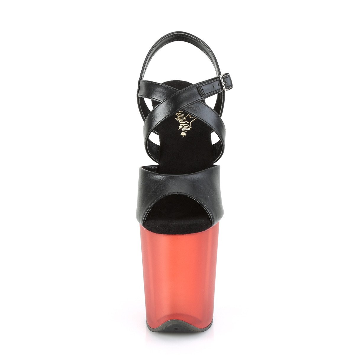 Pleaser Flamingo-822T BPU/R - Black High-Platform Sandals