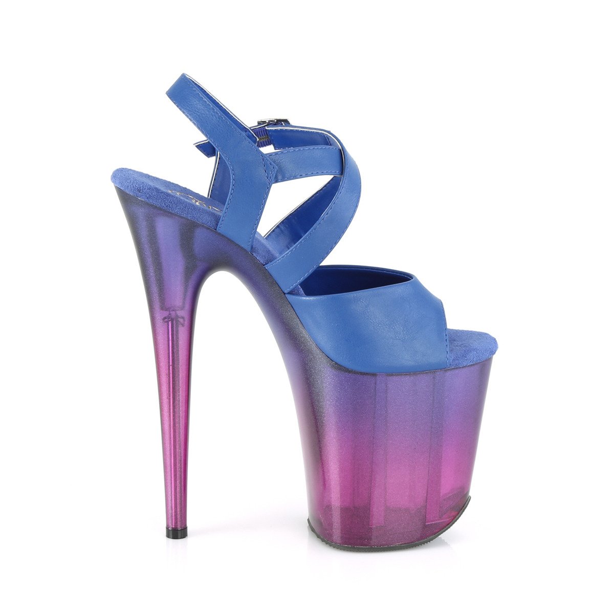Pleaser Flamingo-822T BLPU/BLU-PP - Blue High-Platform Sandals