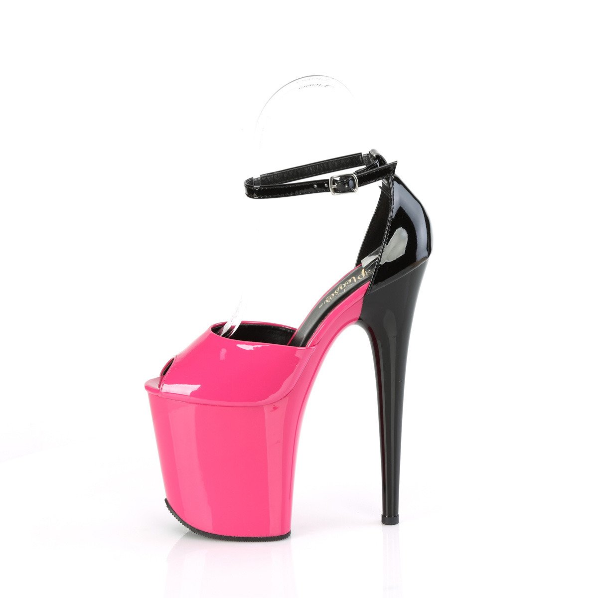 Pleaser Flamingo-868 FS-B/M - Shiny Violet High-Platform Ankle Strap Heels