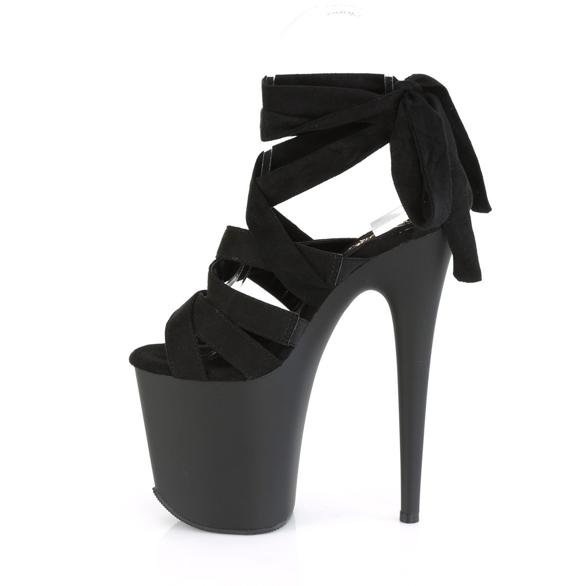 Pleaser Flamingo-876 BFS/M - Black High-Platform Ankle Strap Heels