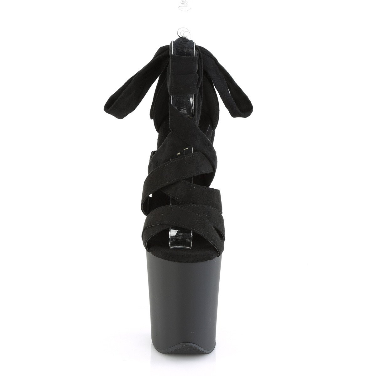 Pleaser Flamingo-876 BFS/M - Black High-Platform Ankle Strap Heels