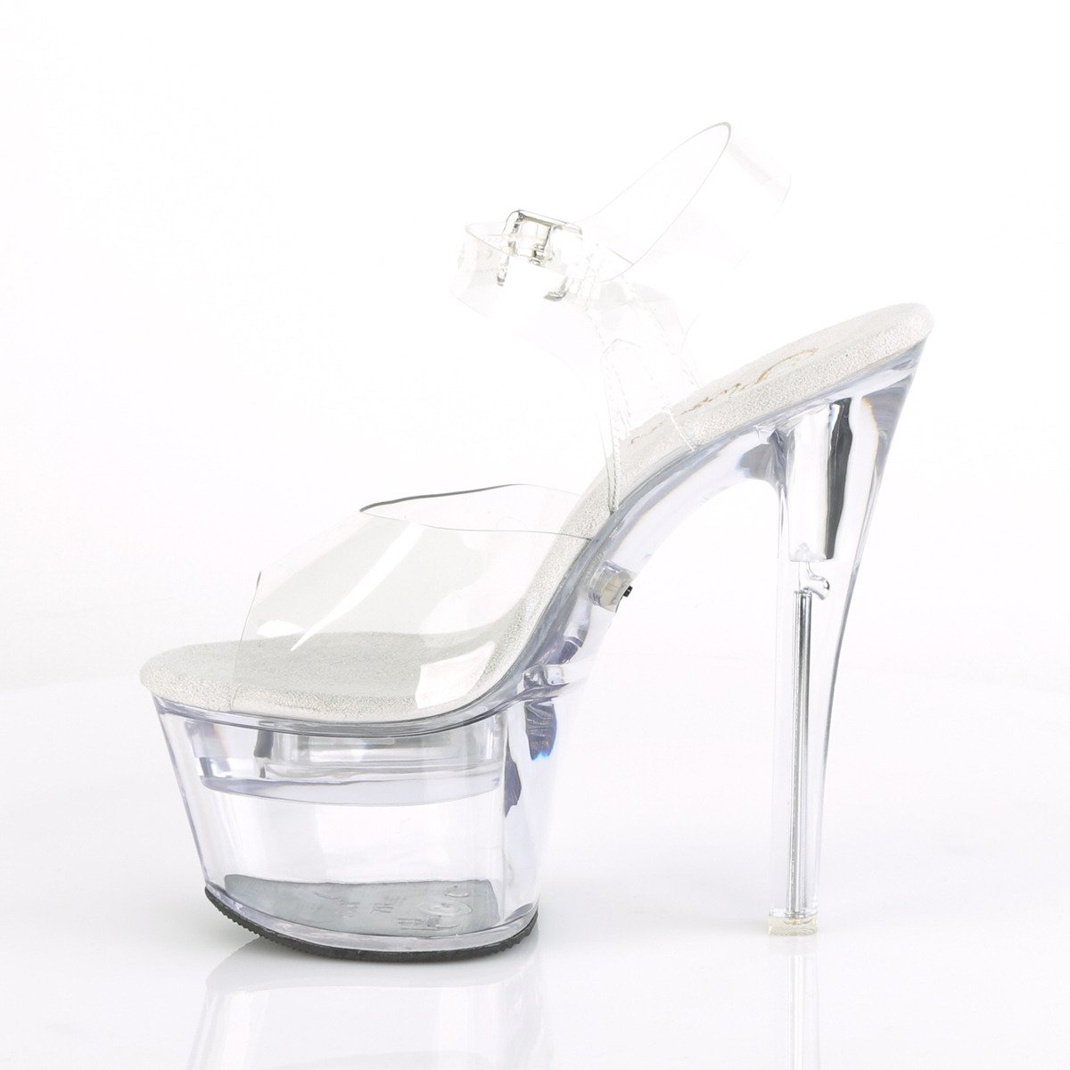 Pleaser Flashdance-708 C/M - Clear Illuminating High-Platform Sandals