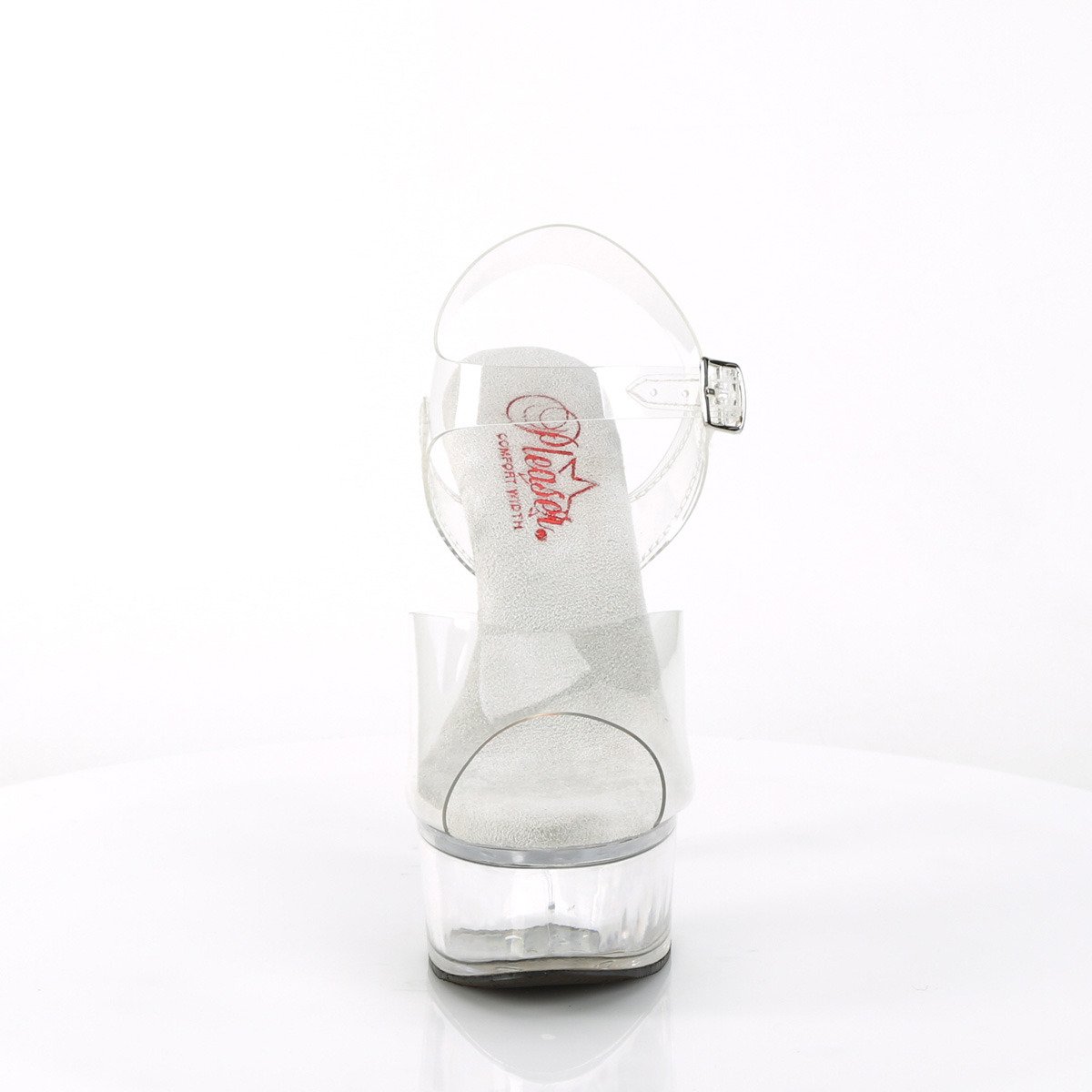 Pleaser Gleam-608 C/M - Clear Platform High-Heel Sandals