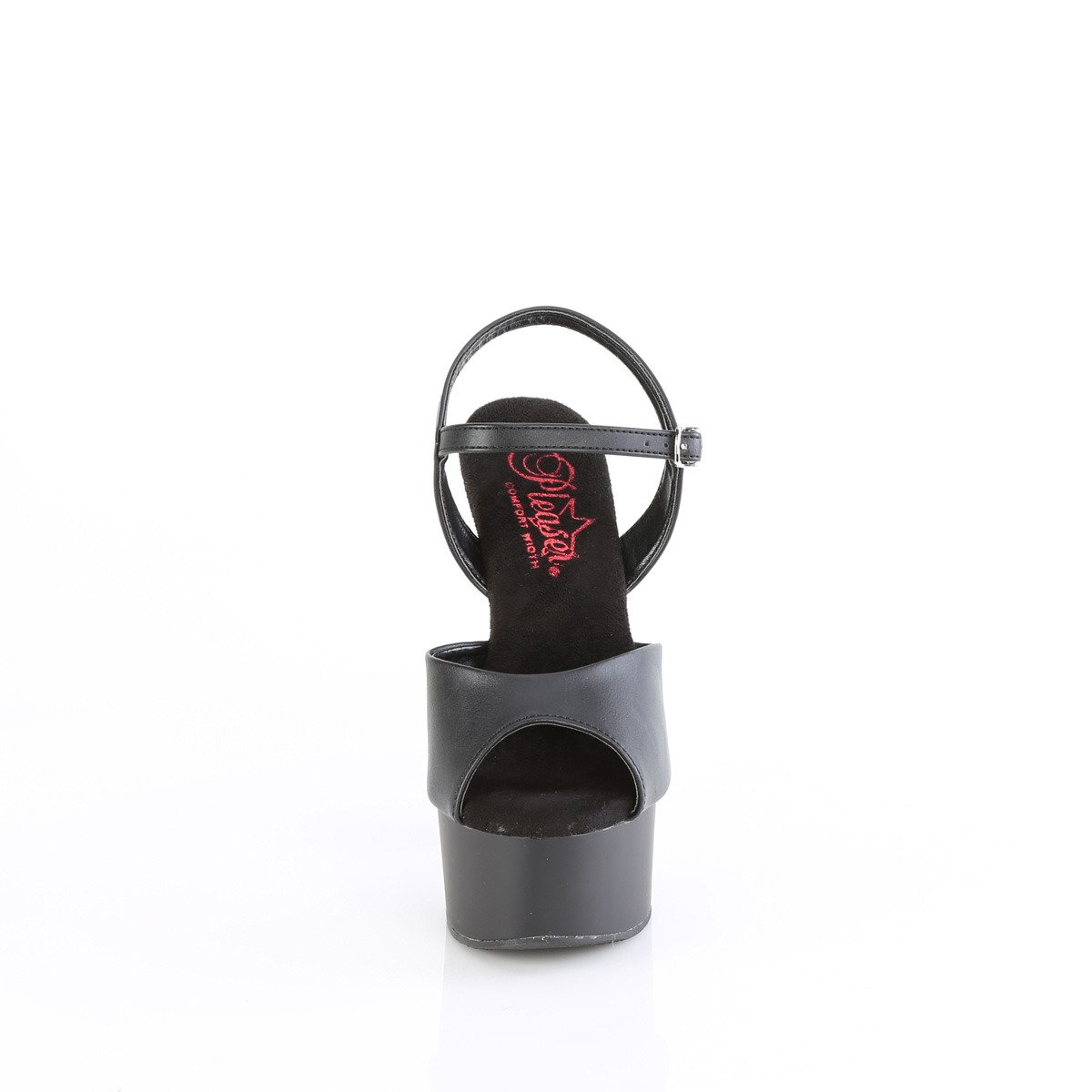 Pleaser Gleam-609 BPU/M - Shiny Black Platform High-Heel Sandals