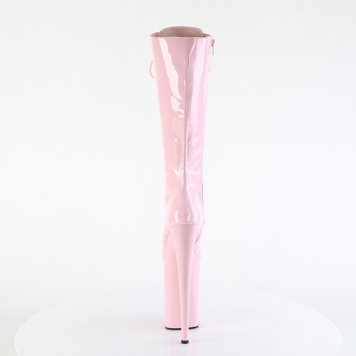 Pleaser Infinity-2020 BP/M - Shiny Pink High-Platform Knee High Boots