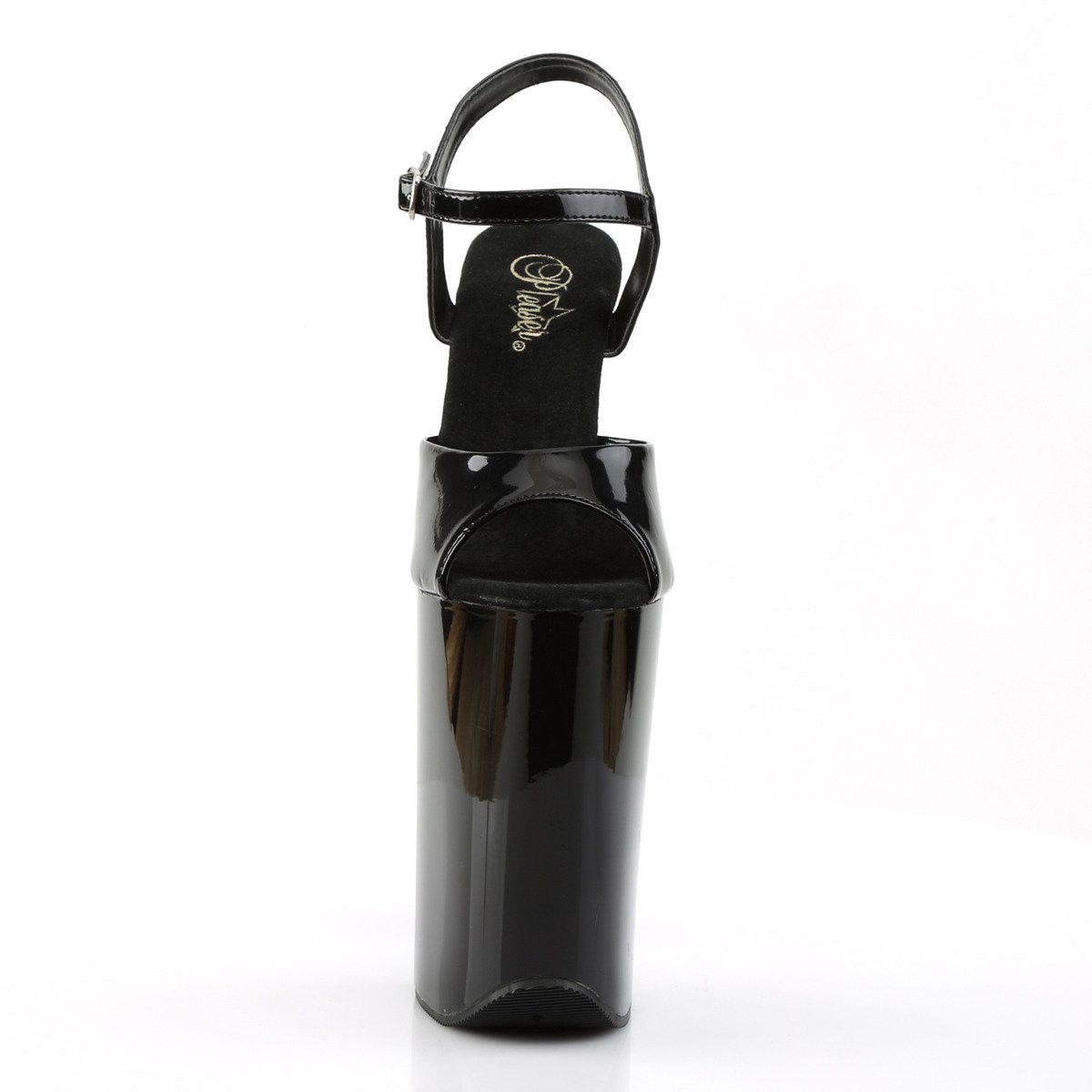 Pleaser Infinity-909 B/M - Shiny Black High-Platform Sandals