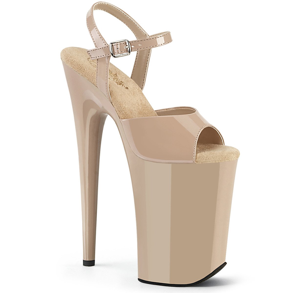 Pleaser Infinity-909 ND/M - Beige High-Platform Sandals