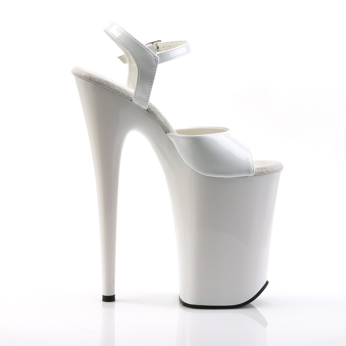 Pleaser Infinity-909 W/M - Shiny White High-Platform Sandals