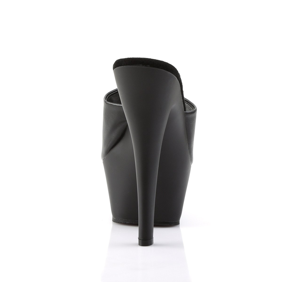 Pleaser Kiss-201 BPU/M - Black Platform High-Heel Slides