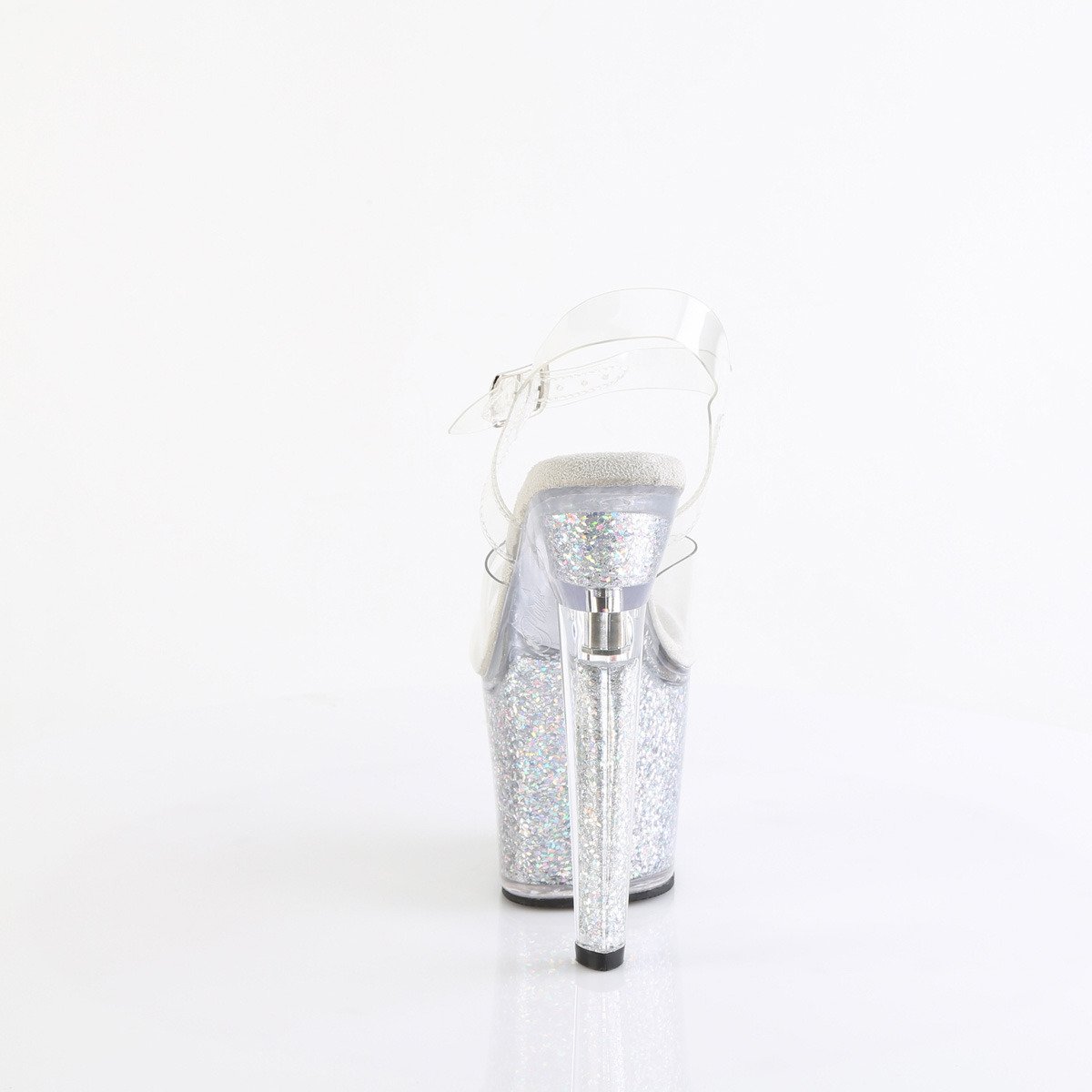 Pleaser Lovesick-708SG C/SG - Clear High-Platform Sandals