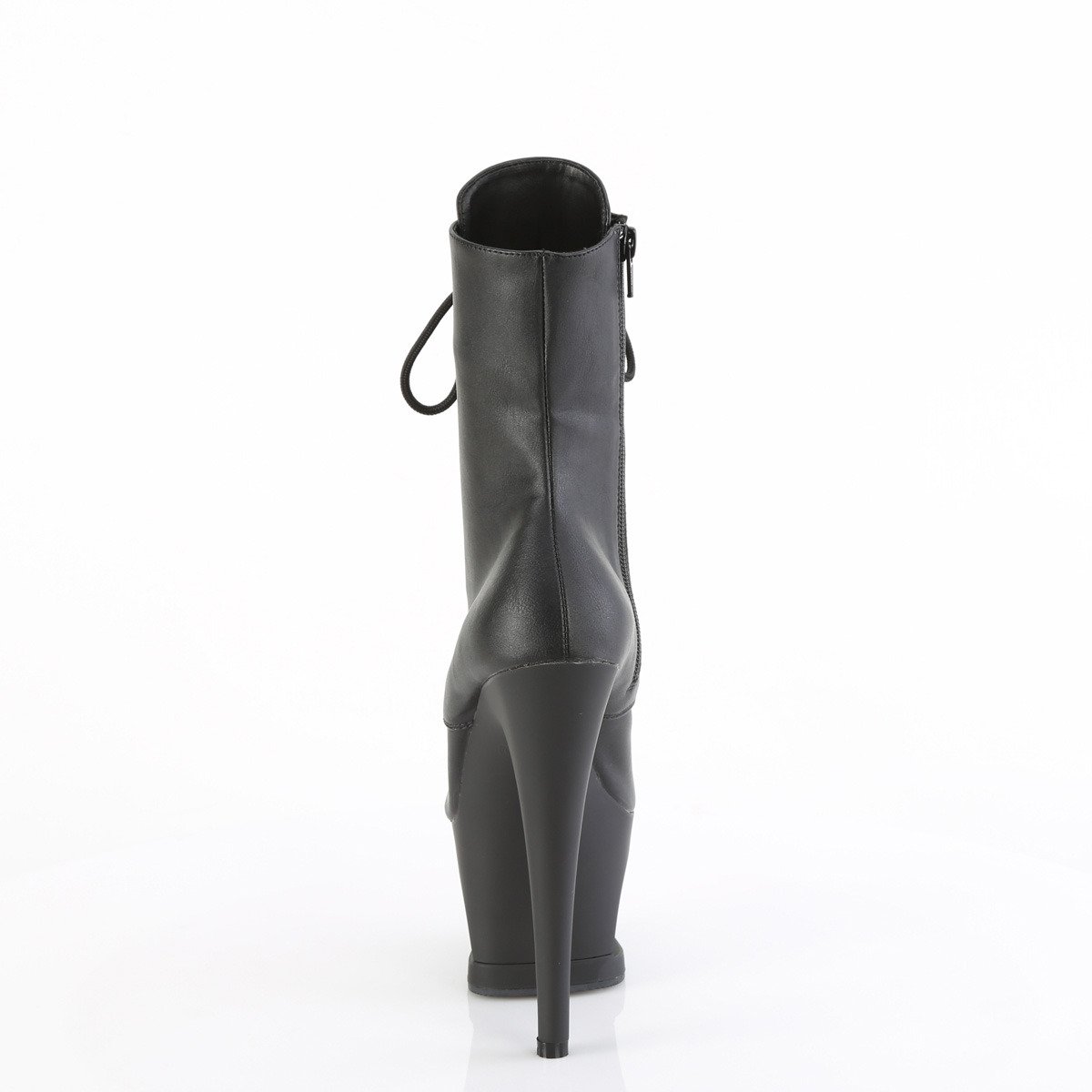 Pleaser Moon-1020SK BPU/B-PW - Black High-Platform Ankle Boots