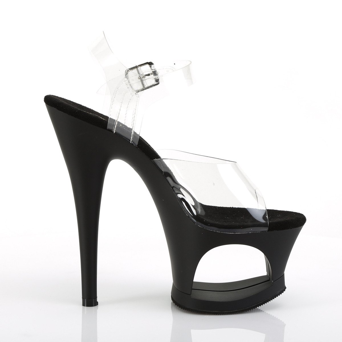Pleaser Moon-708 C/B - Clear High-Platform Sandals