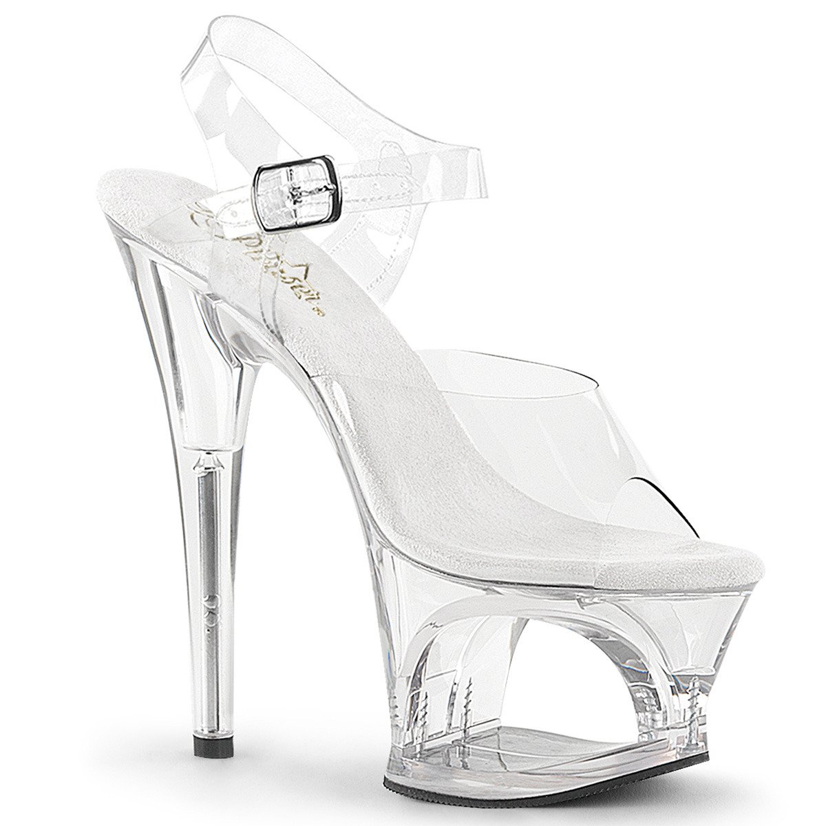Pleaser Moon-708 C/M - Clear High-Platform Sandals